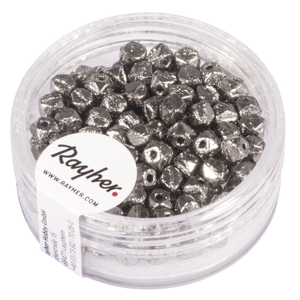 Antique Rocailles, 4 mm ø, anthrazit