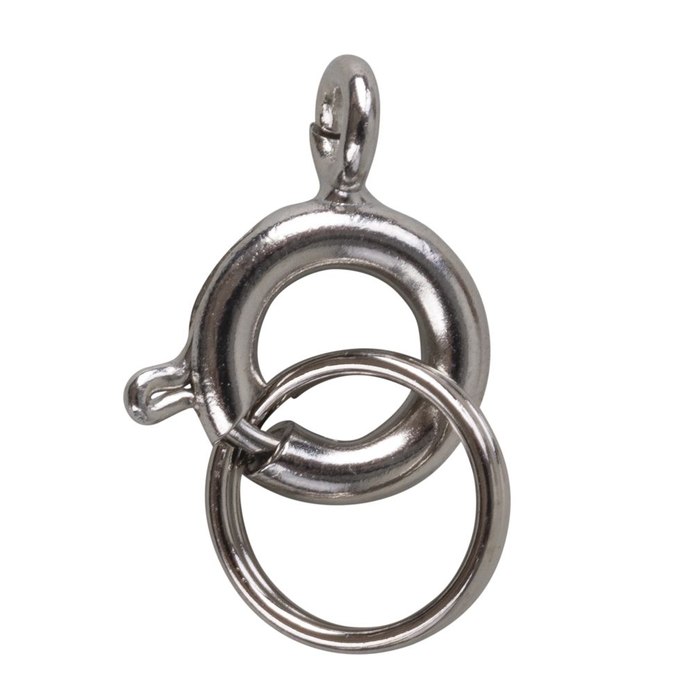 Federringe mit Spaltring, 7 mm ø platin