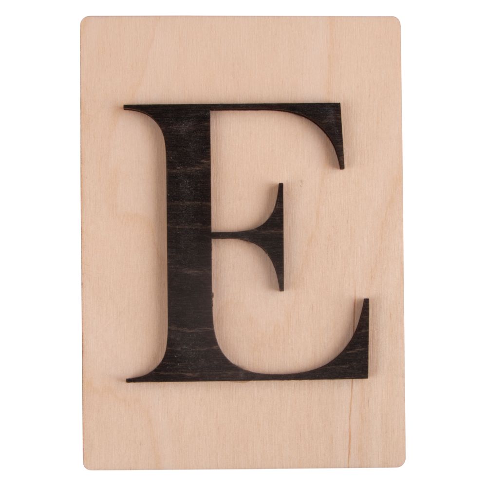 Holz Buchstabe E