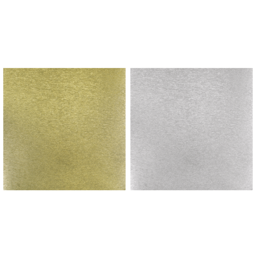 Scrapbooking Papier Metalleffekt gebürstet silber/gold