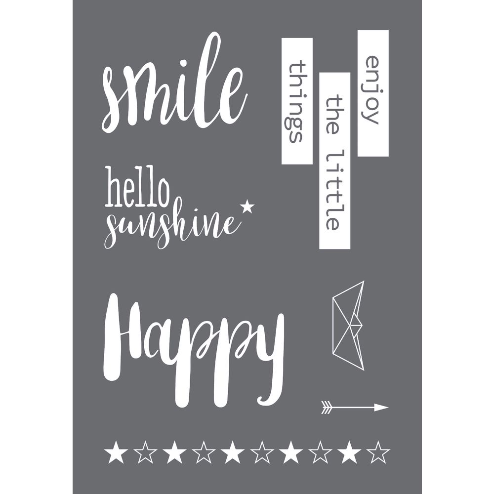 Siebdruck-Schablone Smile A4