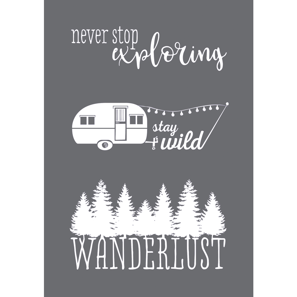 Siebdruck-Schablone Wanderlust A5