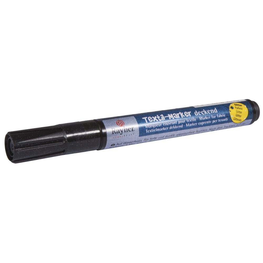 Textil-Marker Glitter deckend, schwarz