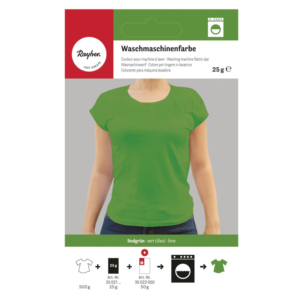 Waschmaschinenfarbe lindgrün, 25 g