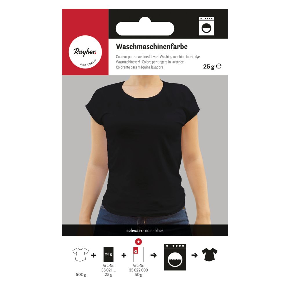 Waschmaschinenfarbe schwarz, 25 g