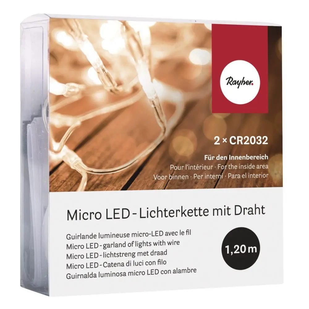 Micro LED-Lichterkette mit Draht, 120 cm