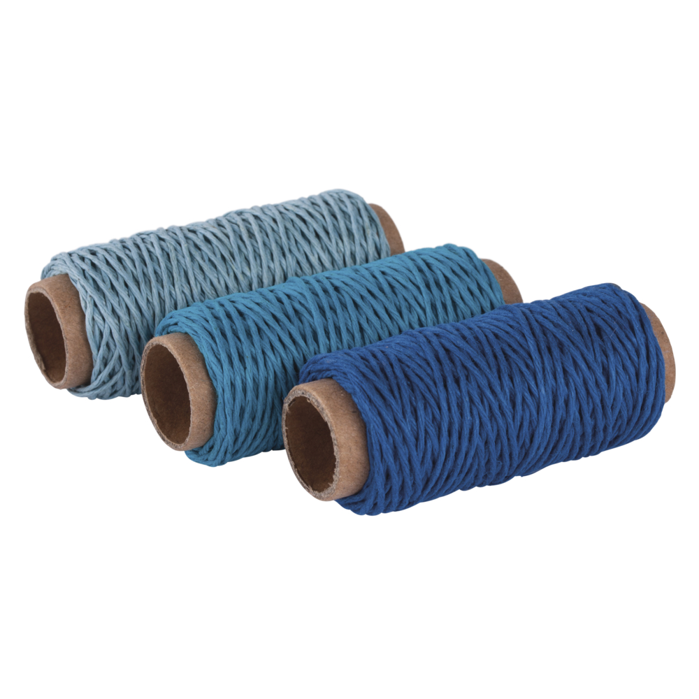Hanfkordel-Set, blau Töne