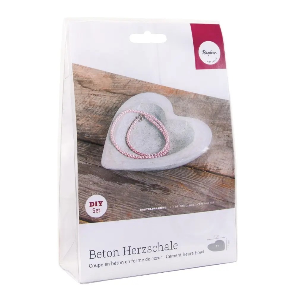Bastelset Herz-Betonschale
