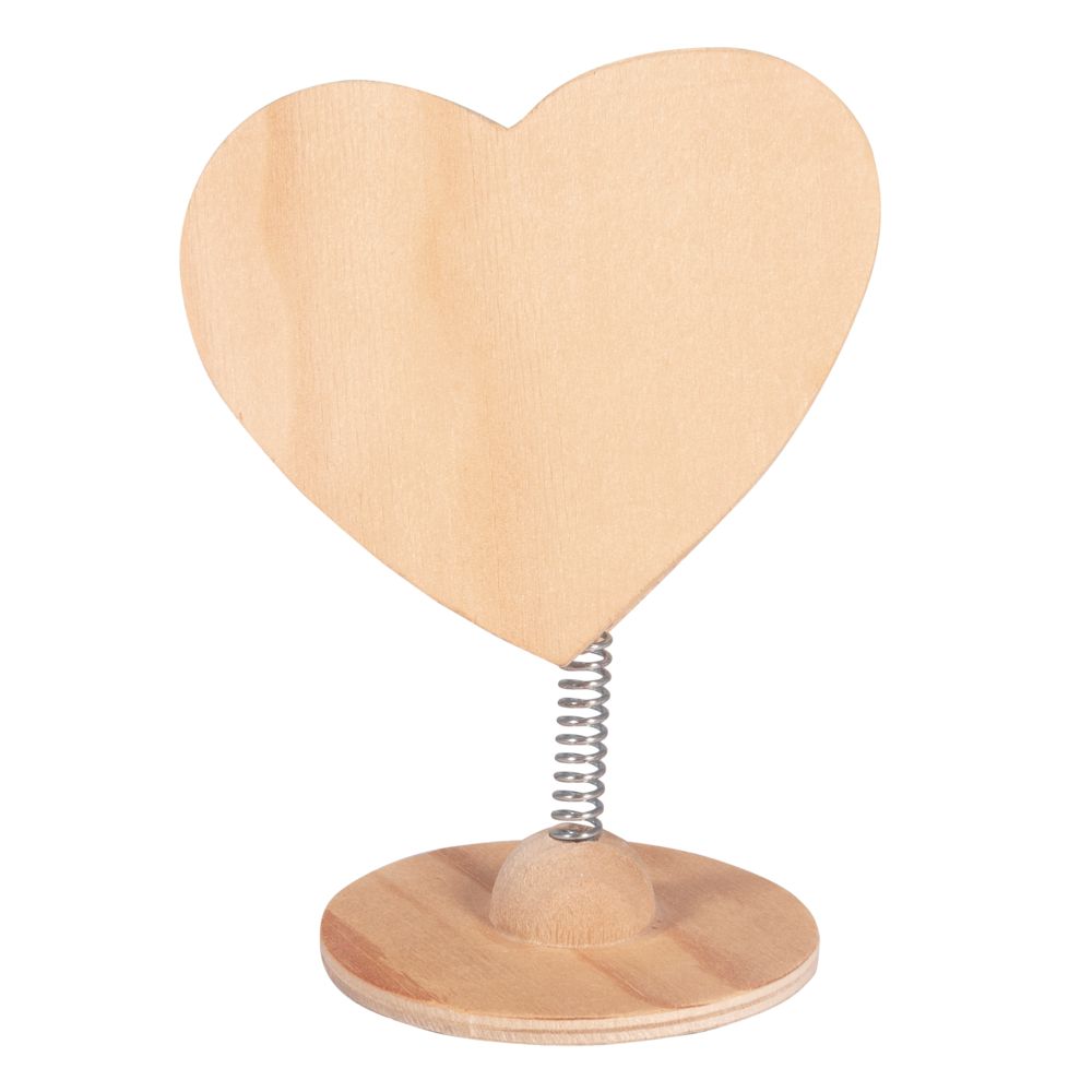 Holz Ständer Herz Clip