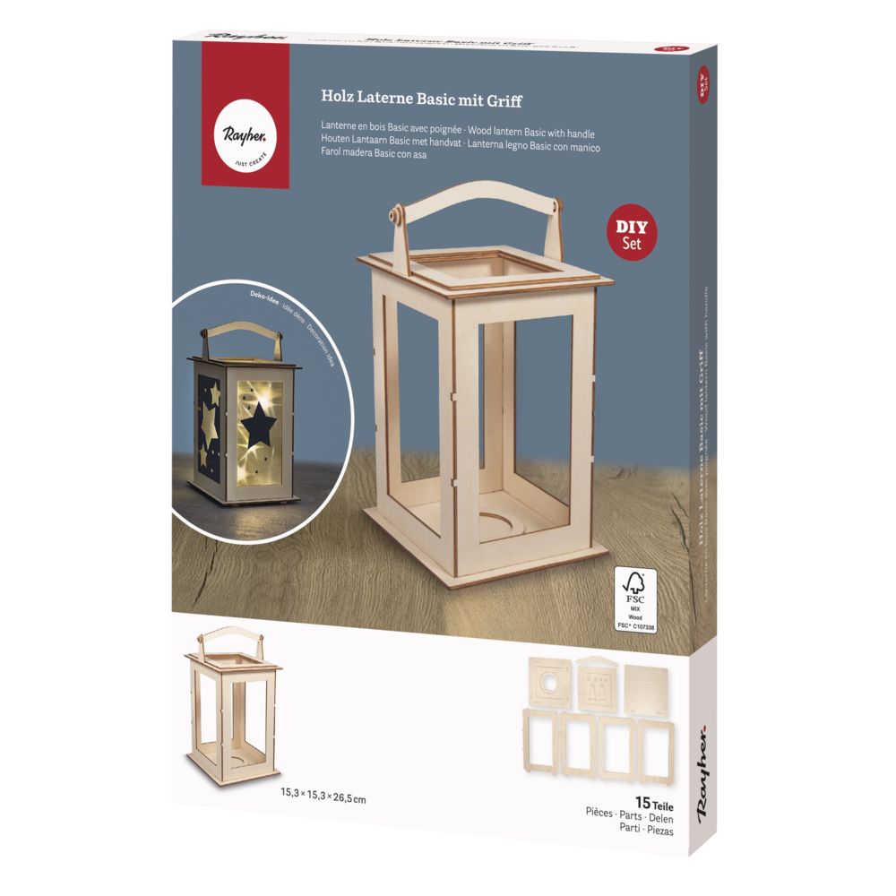 Rayher Holz Laterne Basic, FSC Mix Credit