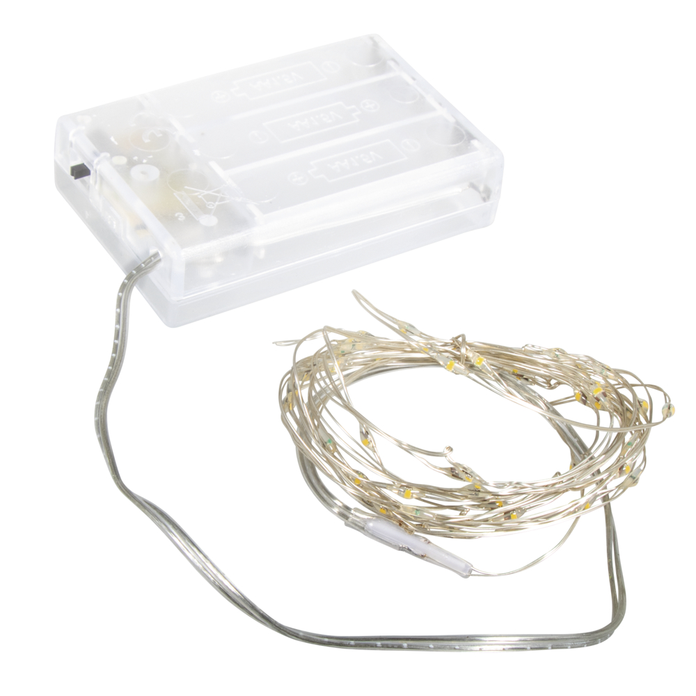 Mini LED-Lichterkette mit Draht/Timer