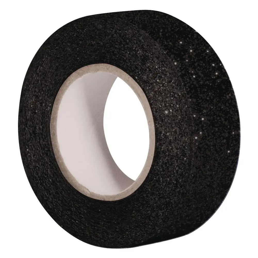 Glitter Tape schwarz, Rolle 5 m
