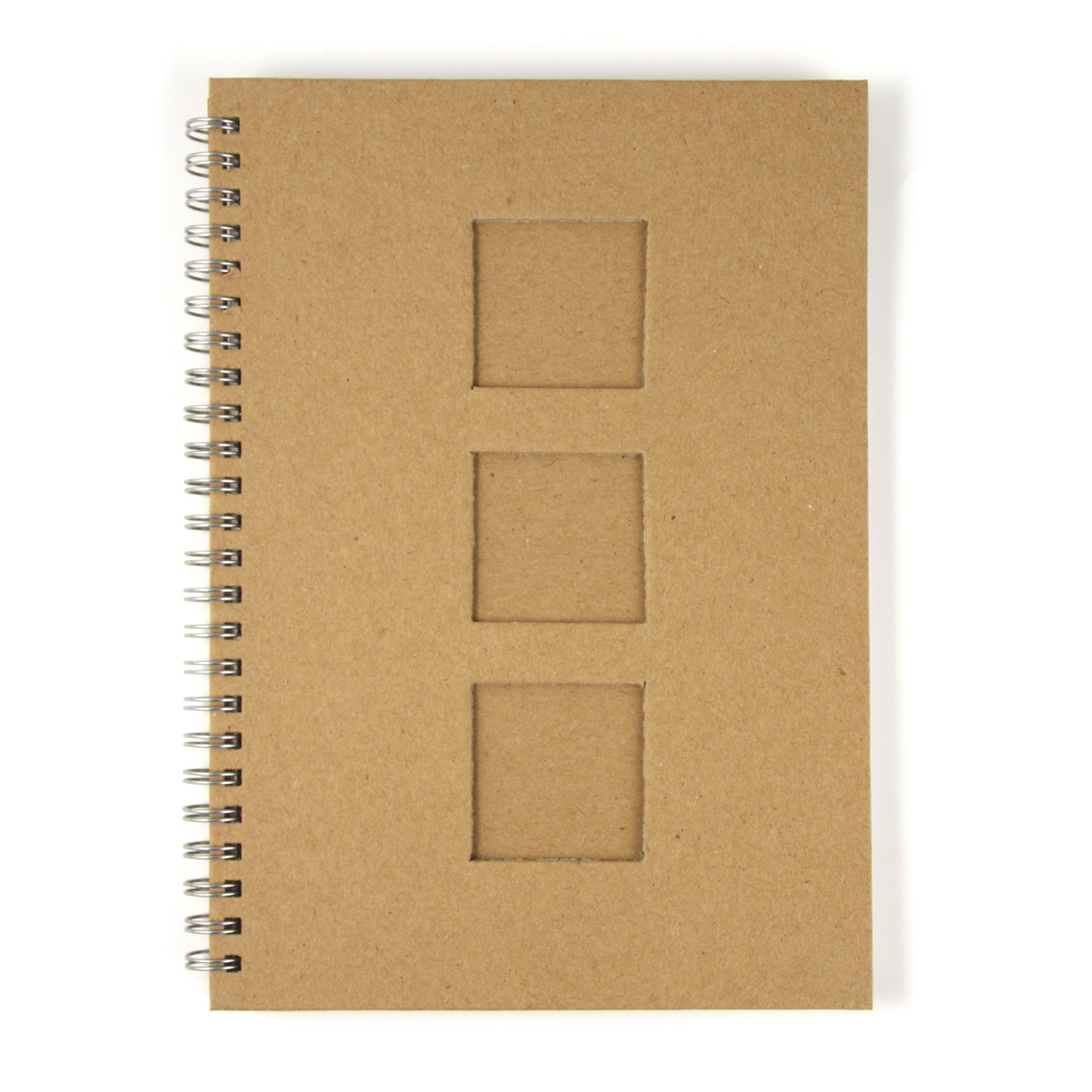 Notizbuch mit Passepartoutstanzung Hochformat A5