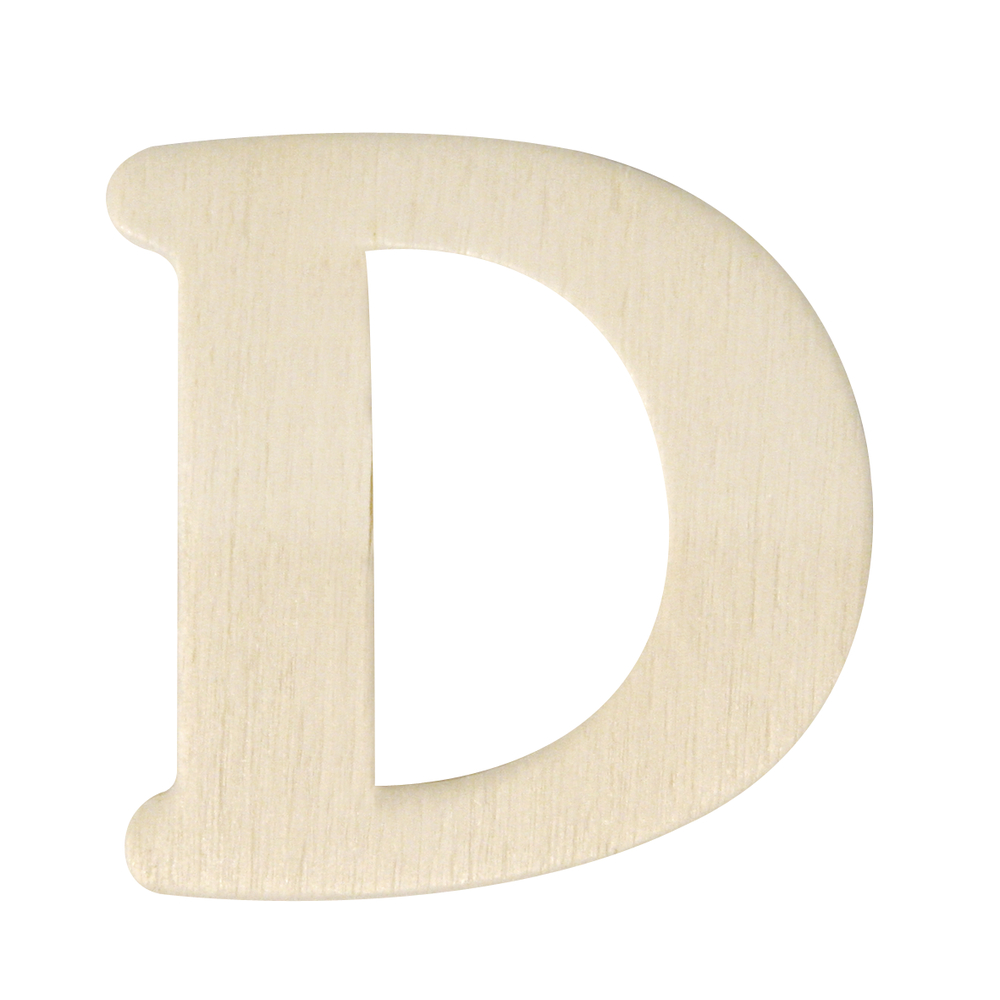 Holz Buchstabe D, 4 cm