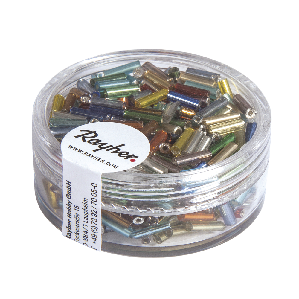 Glasstiftperlen, 7/2 mm, gemischt