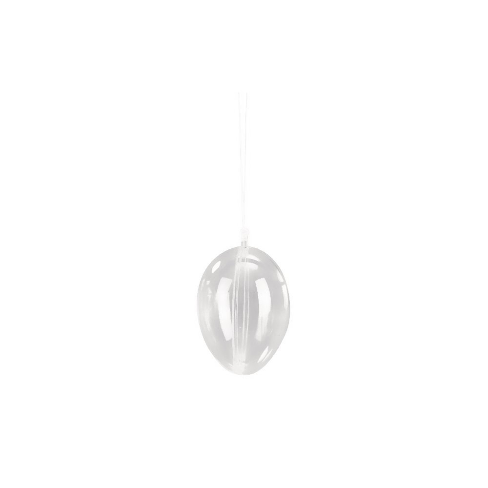 Plastik Ei, 2 teilig, kristall