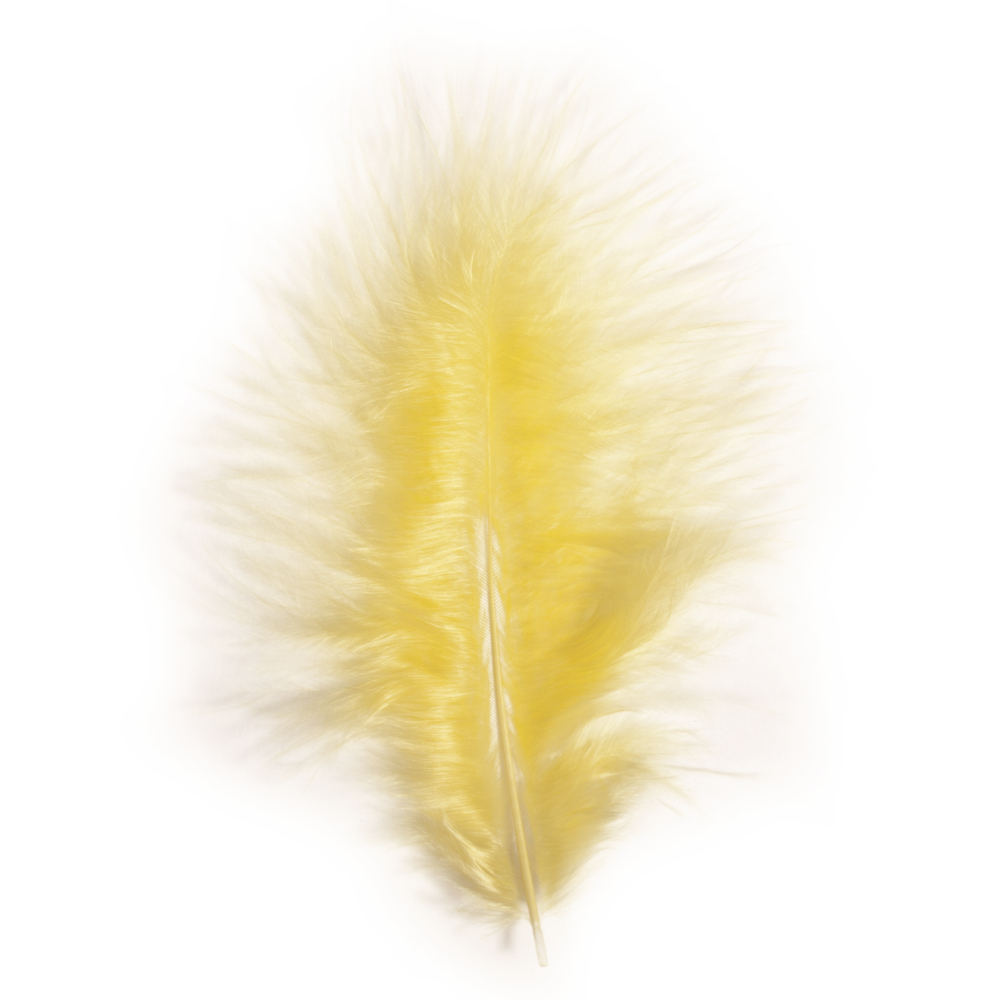 Flauschfeder gelb