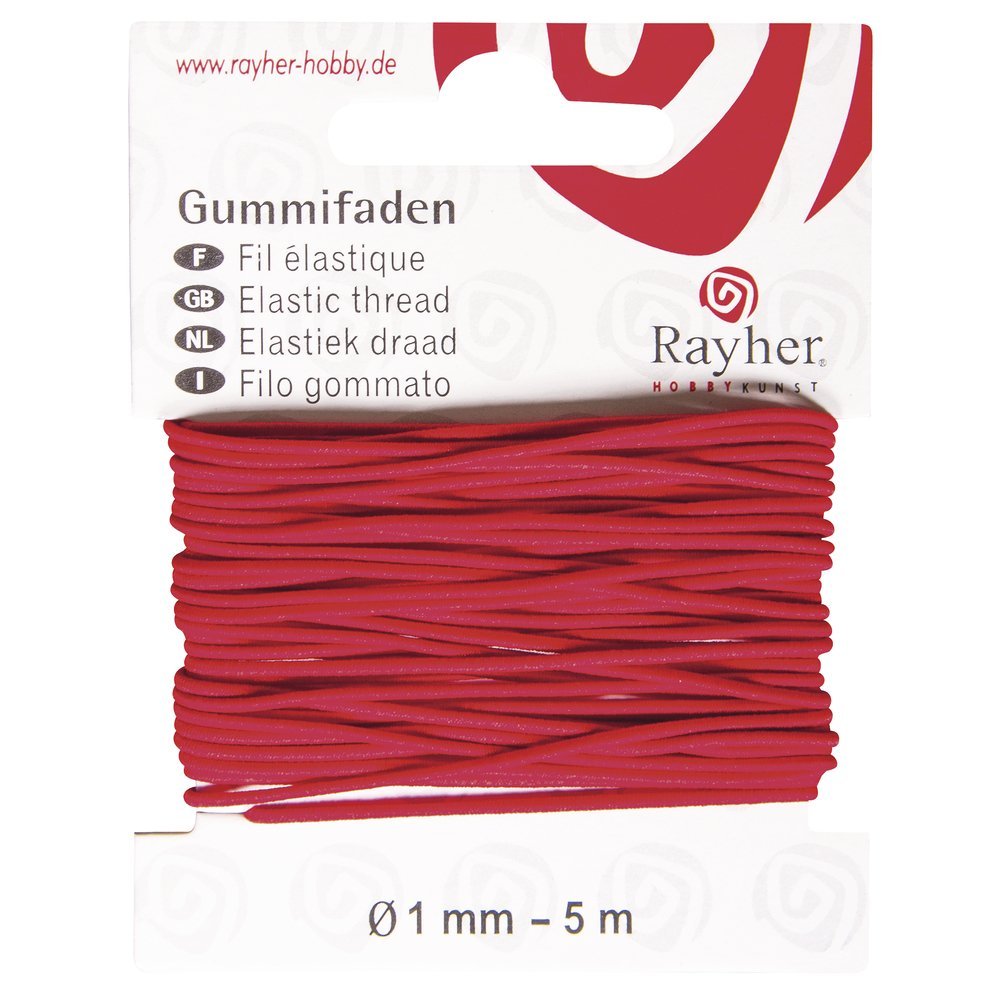 Gummifaden 5m rot