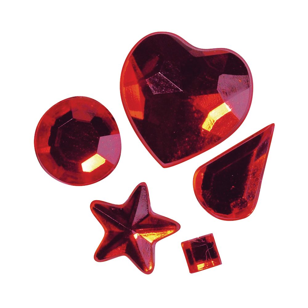 Acryl-Strasssteine zum Aufkleben rot