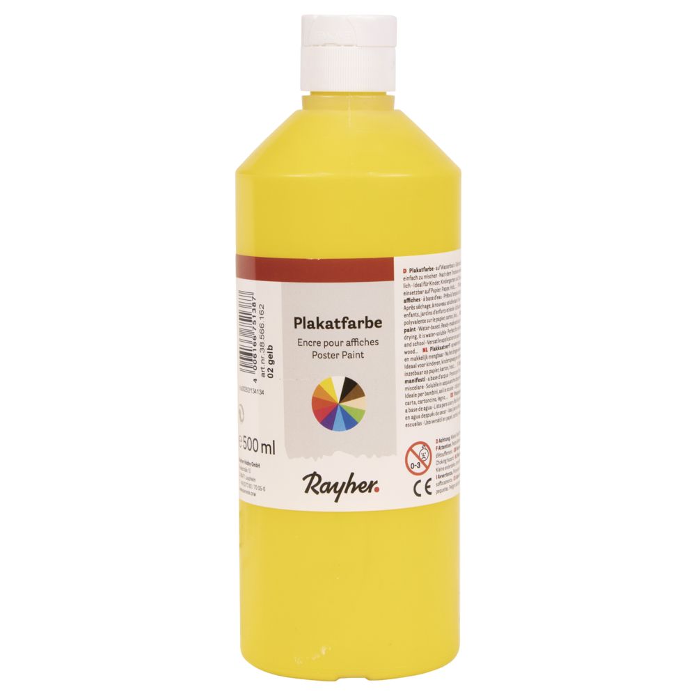 Plakatfarbe goldgelb 500 ml