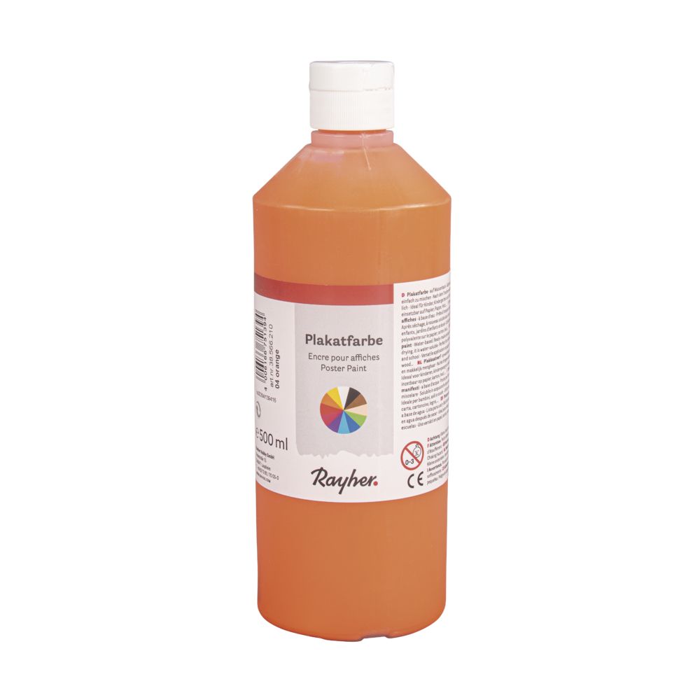 Plakatfarbe orange 500 ml