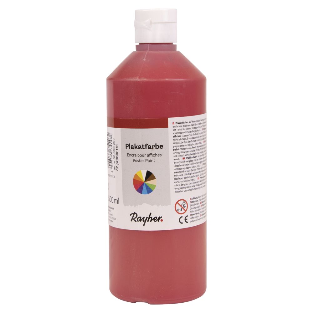 Plakatfarbe klassikrot 500 ml