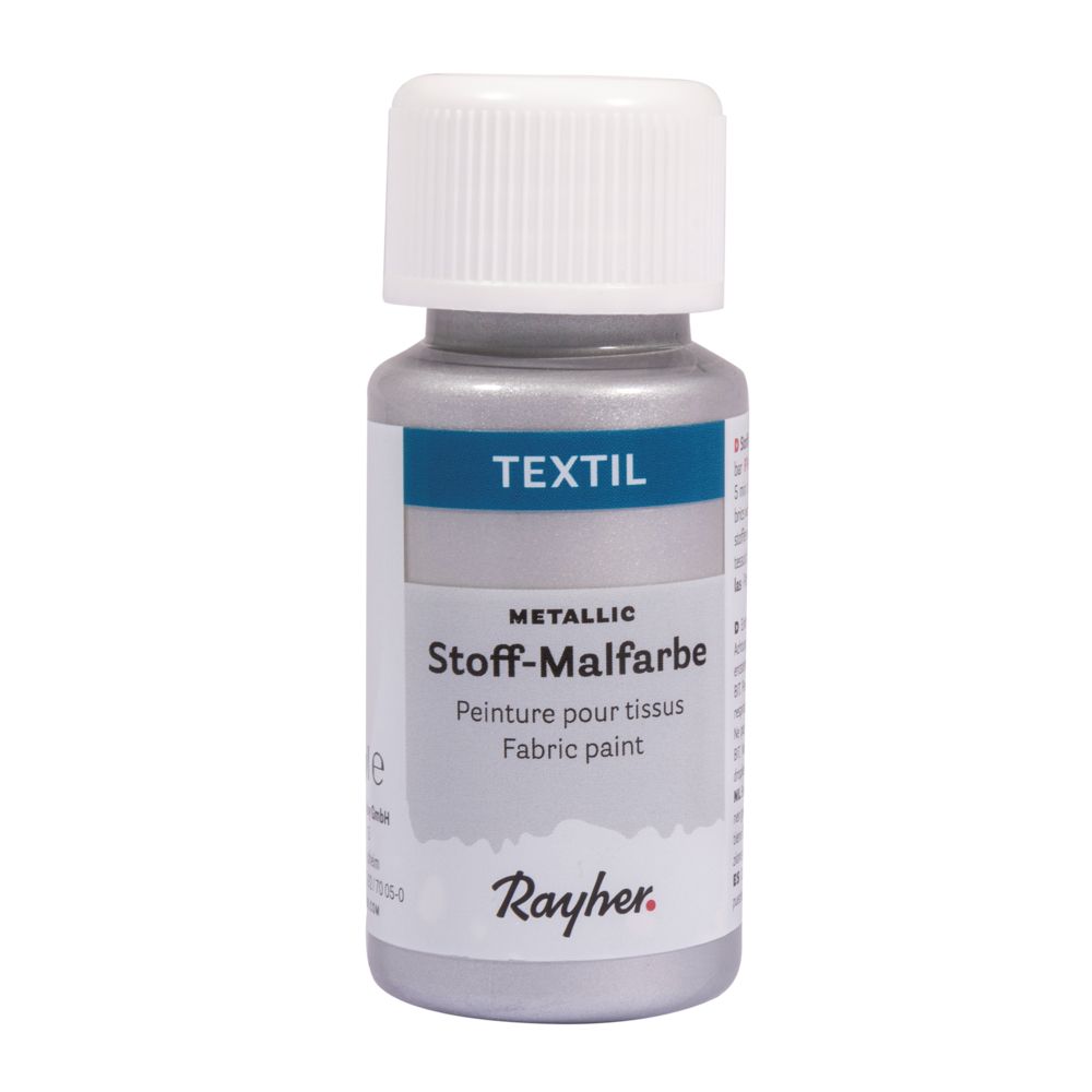Stoffmalfarbe, Metallic silber, 50 ml
