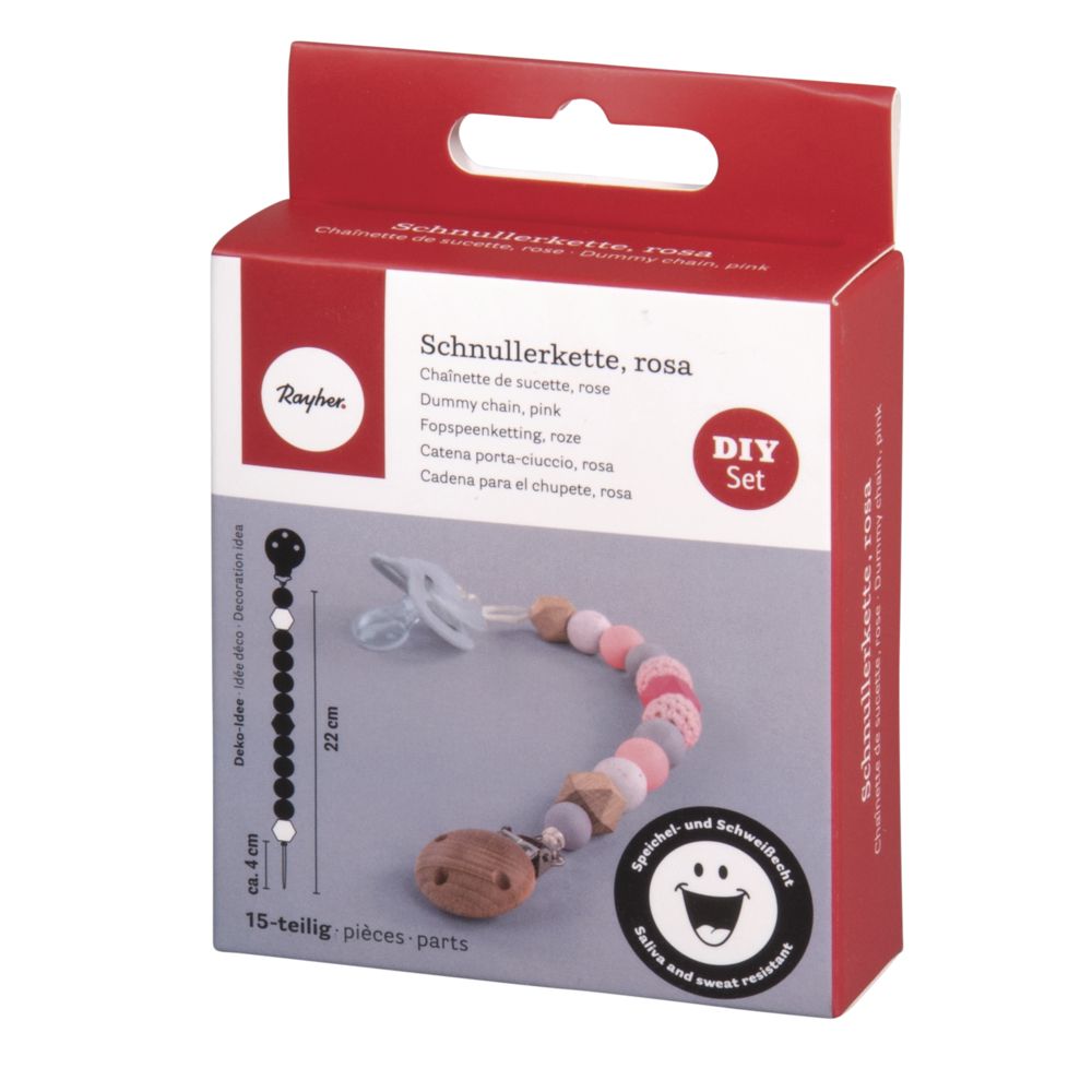 Bastelpackung Schnullerkette rosa