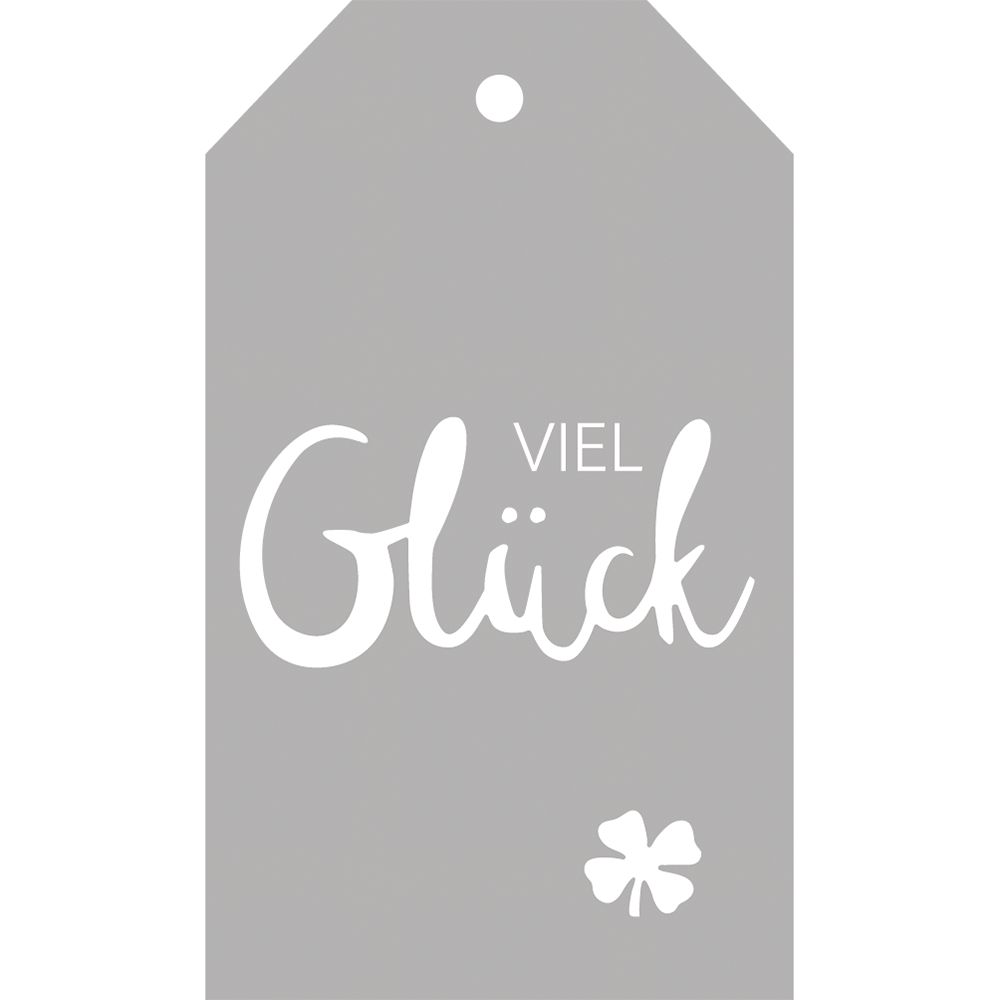 Stanzschablone Anhänger Viel Glück