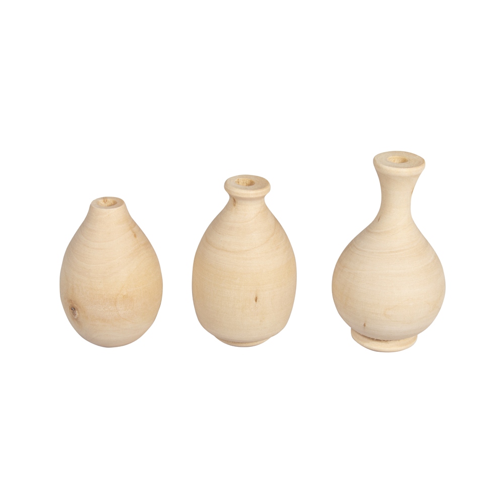 Holz Deko Vase, mini