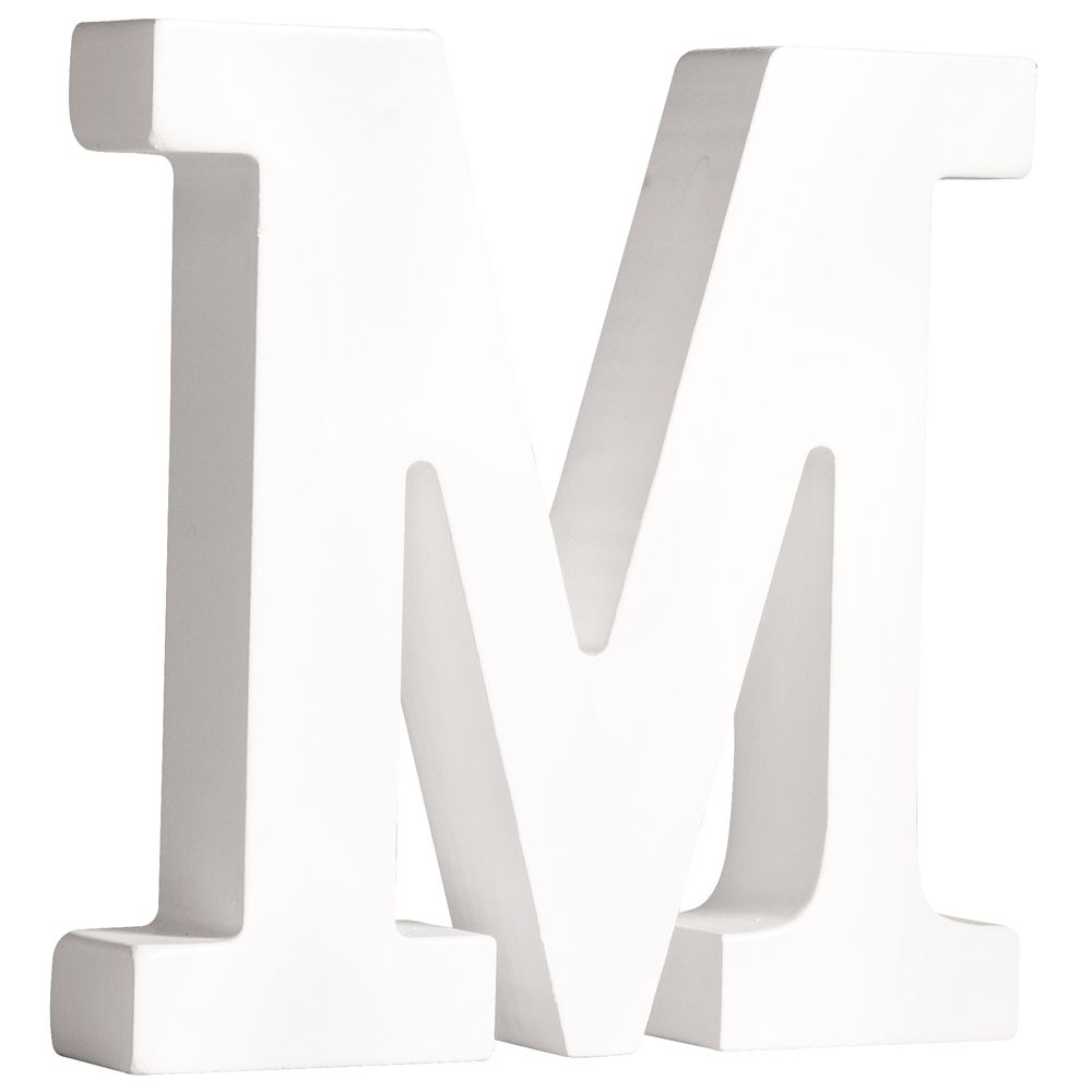 Rayher MDF Buchstabe M, FSC 100% weiß