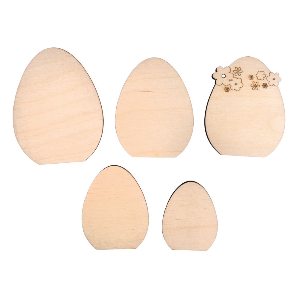 Holz Deko Ostereier, natur