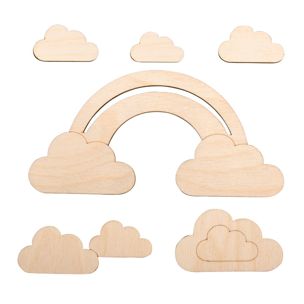 Holzmotiv Wolke