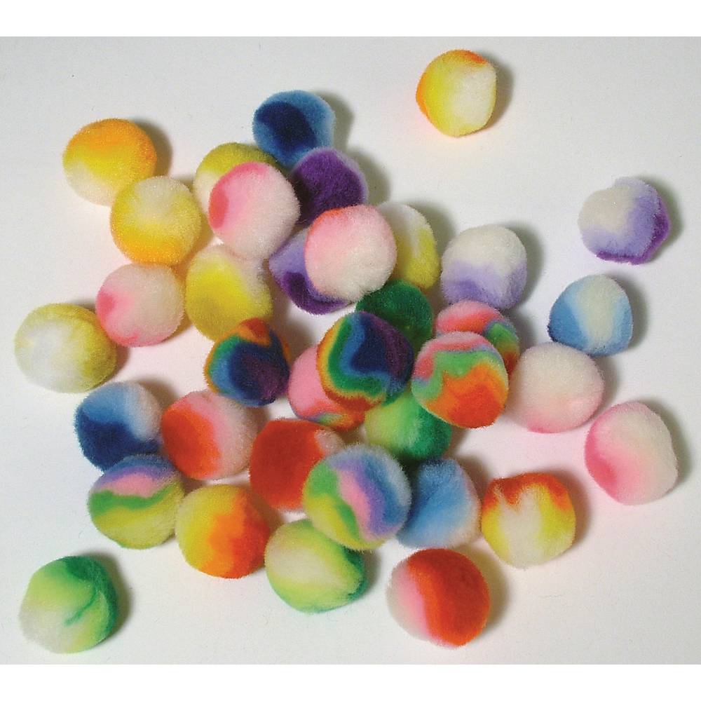 Pompons Regenbogen gemischt