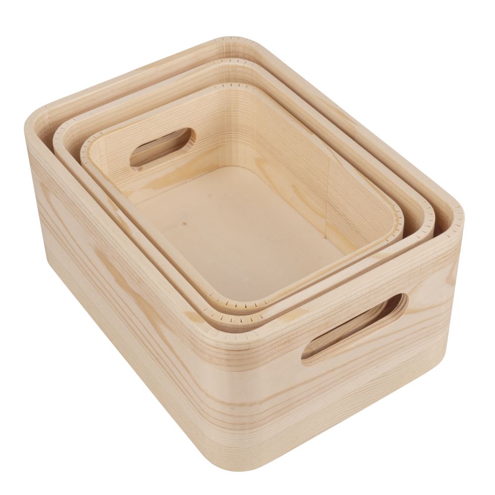 Holz Kisten Set, natur