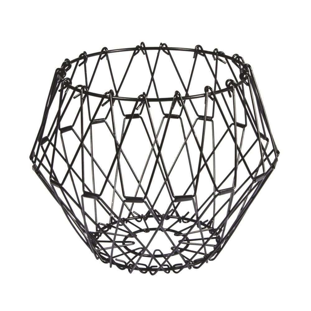 Metall Flexi Korb, 32cm ø schwarz