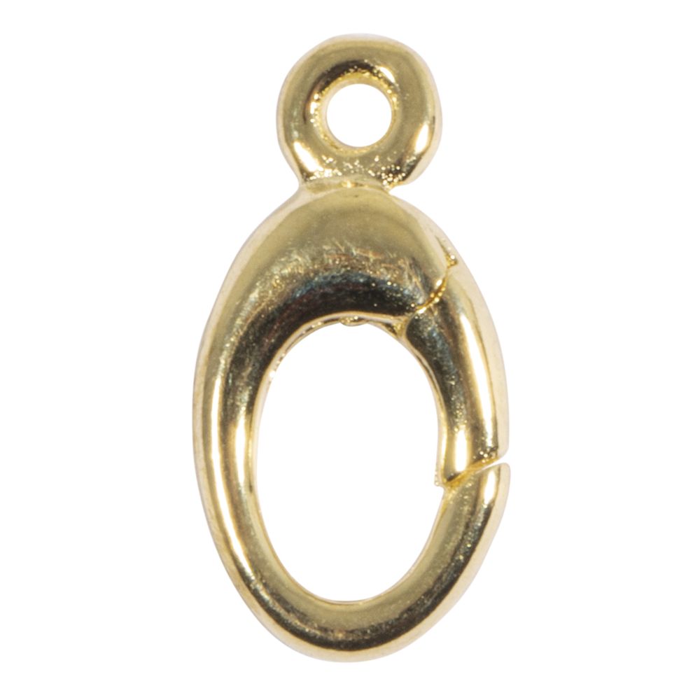 Schmuckschließe oval, gold
