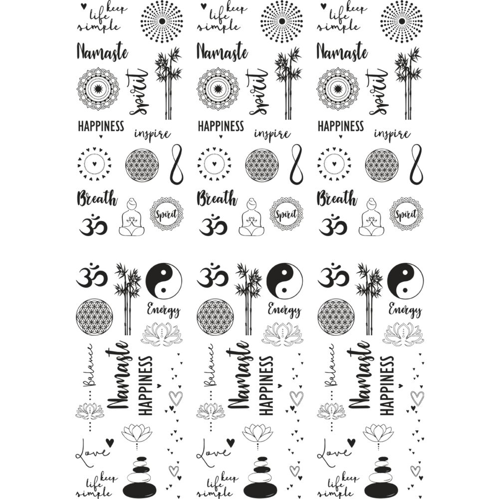 Transferfolie Balance versch. Designs