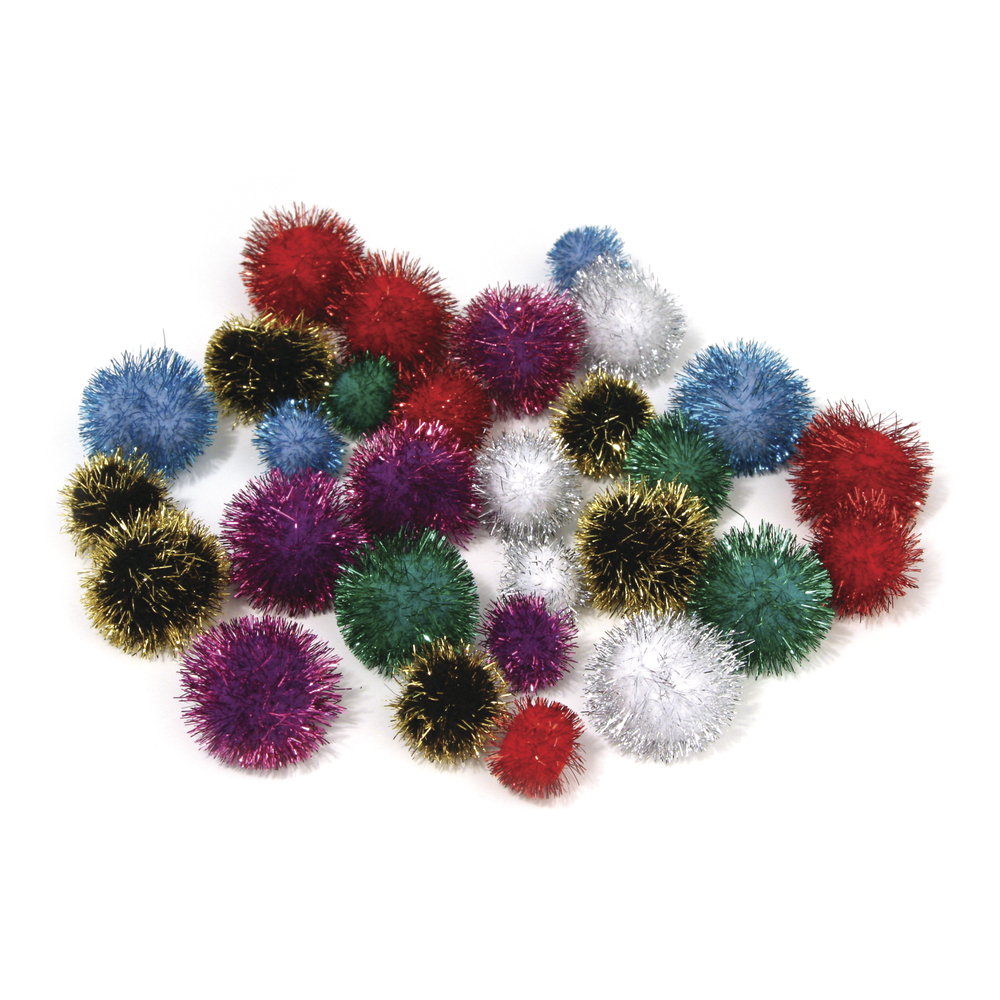 Metallic Pompons, gemischt