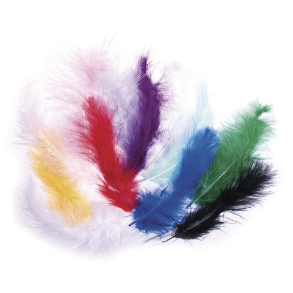 Flauschfeder bunt gemischt