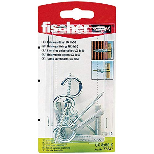 fischer Universaldübel UX 8 x 50 RH mit Rundhaken