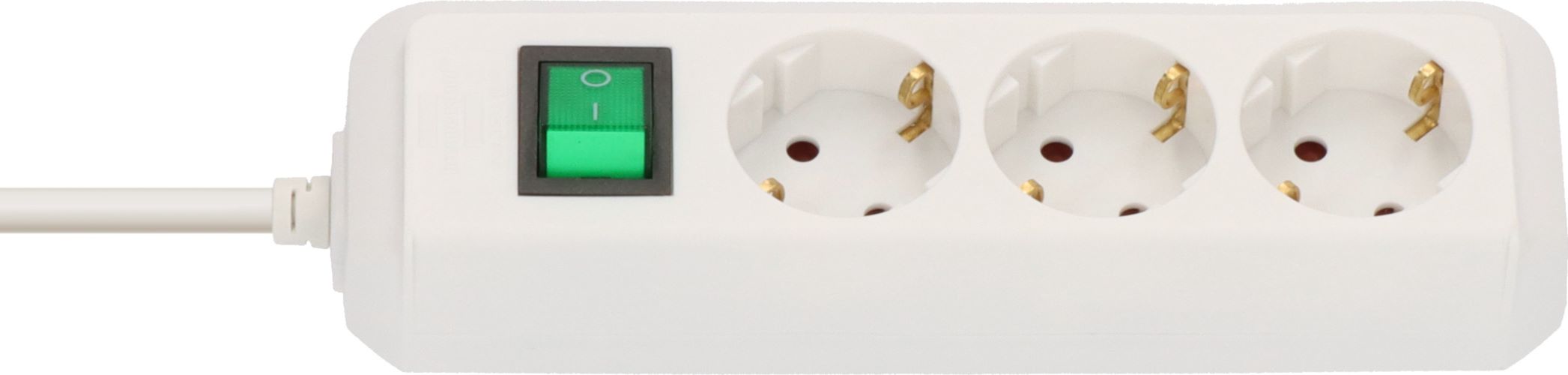 Eco-Line Steckdosenleiste weiß 3-fach, 1,5 m Kabel