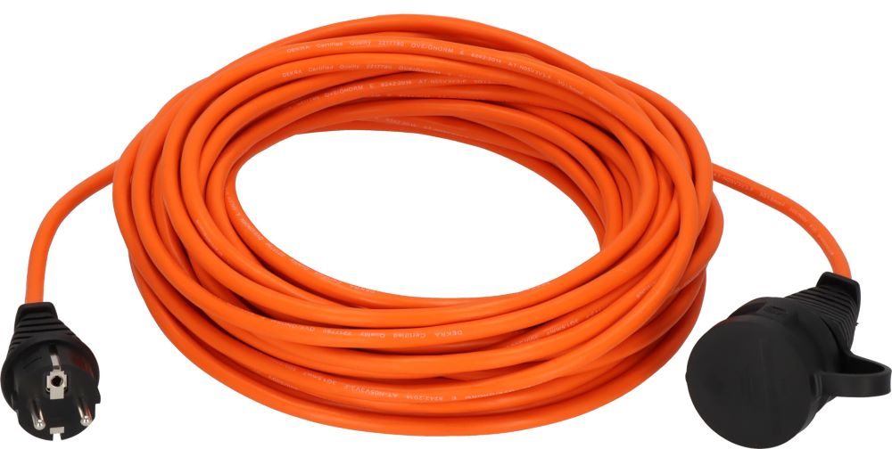 BREMAXX Outdoor-Verlängerungskabel (25m Kabel in orange)