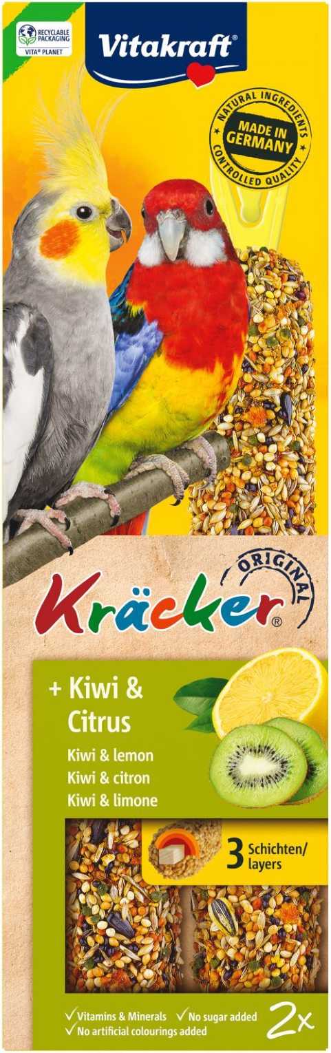 Vitakraft Kräcker + Kiwi & Citrus, 2er