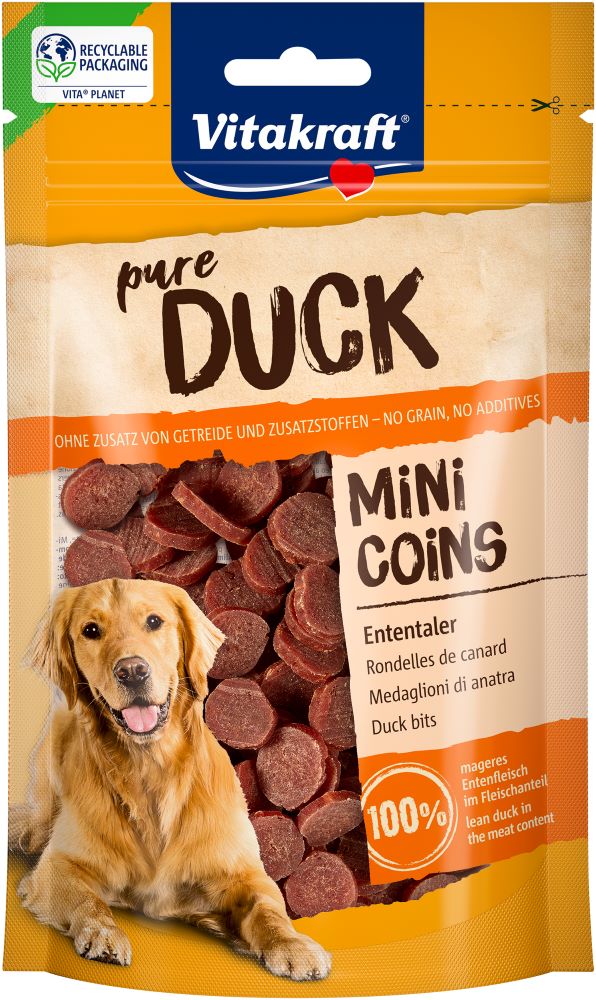 Vitakraft pure Duck Mini Coins 80 g