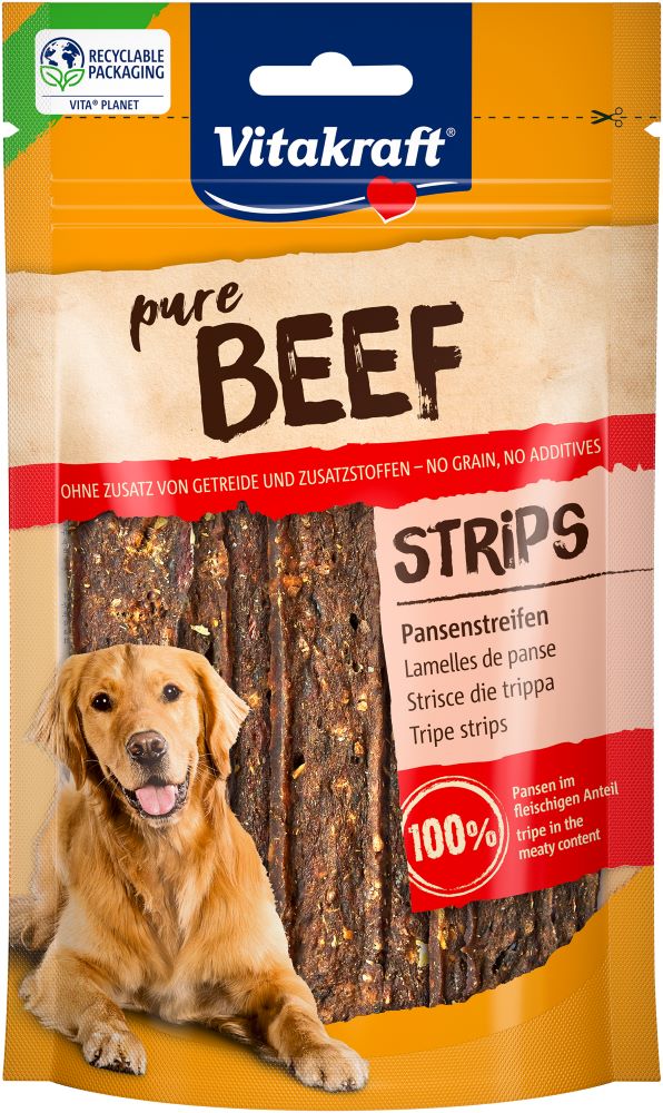 Vitakraft pure Beef Strips Pansenstreifen 80 g