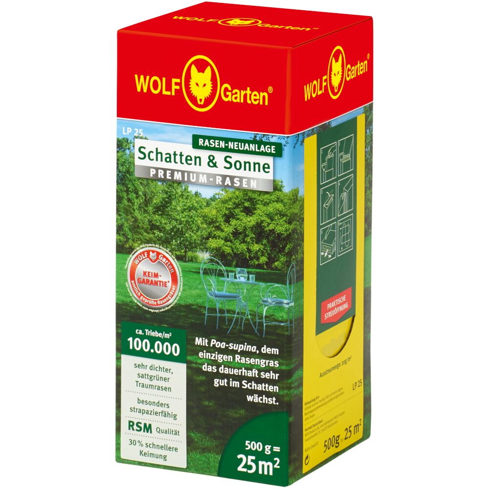 Wolf Garten Schatten & Sonne Premium-Rasen 500g