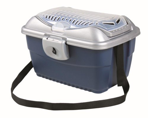 Trixie Transportbox Mini-Capri hellgrau/blau, 40 x 22 x 30 cm