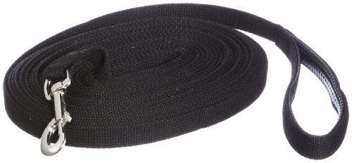 Trixie Schleppleine Gurtband schwarz, 15 m x 20 mm