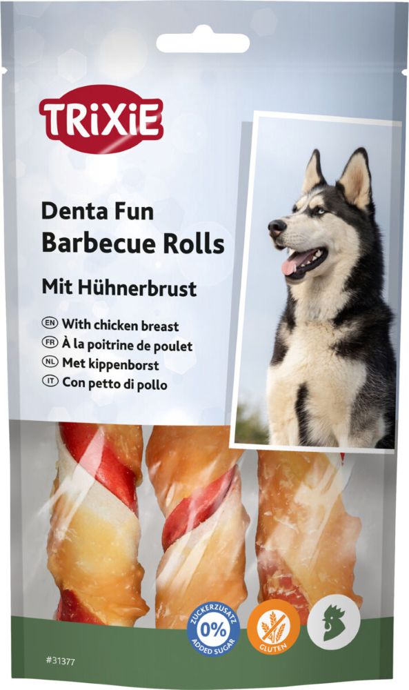 Trixie Denta Fun Barbecue Rolls mit Hühnerbrust